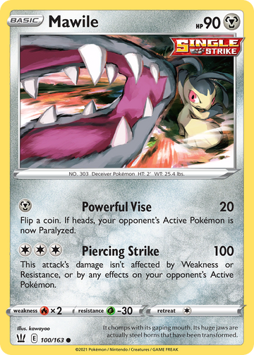 Pokémonkaart 100/163 - Mawile - Battle Styles - [Common]