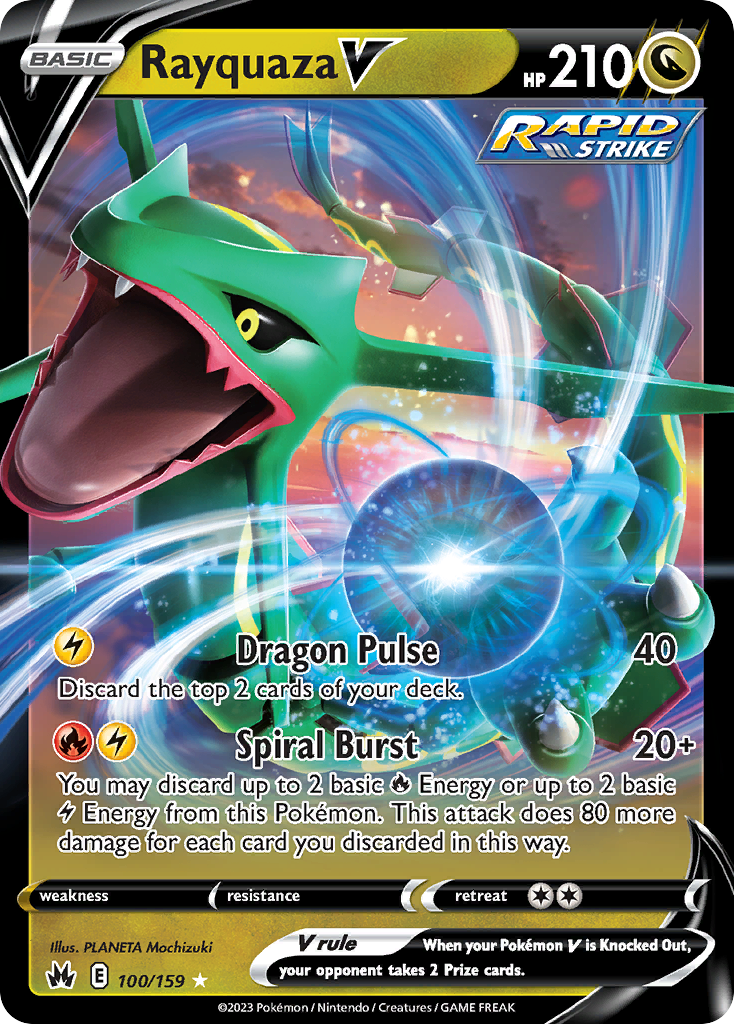 100/159 - Rayquaza V - [Rare Holo V]