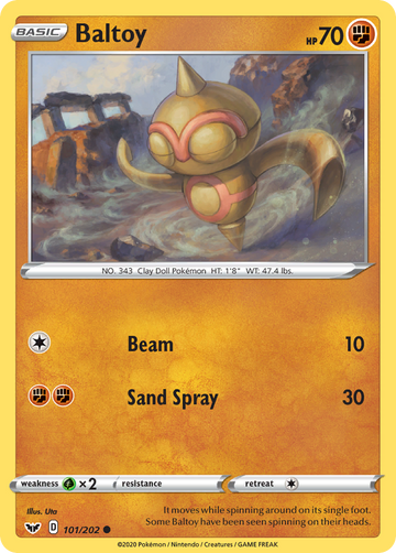 Pokémonkaart 101/202 - Baltoy - Sword & Shield - [Common]