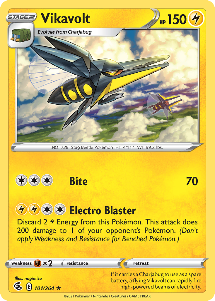 Pokémonkaart 101/264 - Vikavolt - Fusion Strike - [Rare]