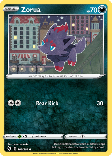 Pokémonkaart 102/203 - Zorua - Evolving Skies - [Common]