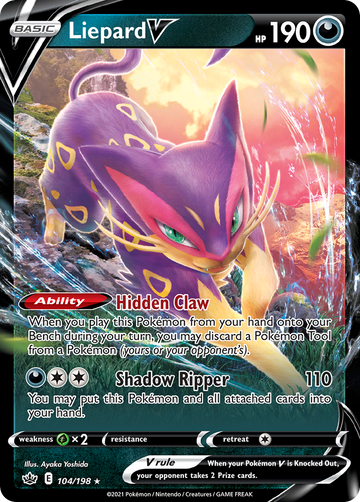 104/198 - Liepard V - [Rare Holo V]