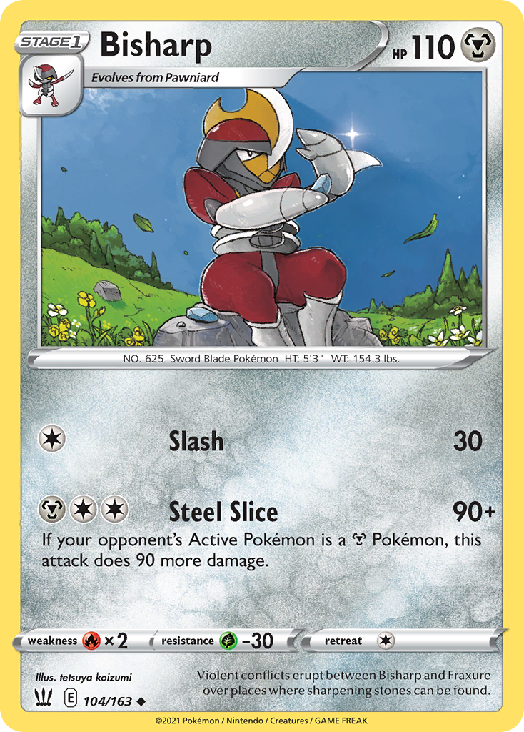 Pokémonkaart 104/163 - Bisharp - Battle Styles - [Uncommon]