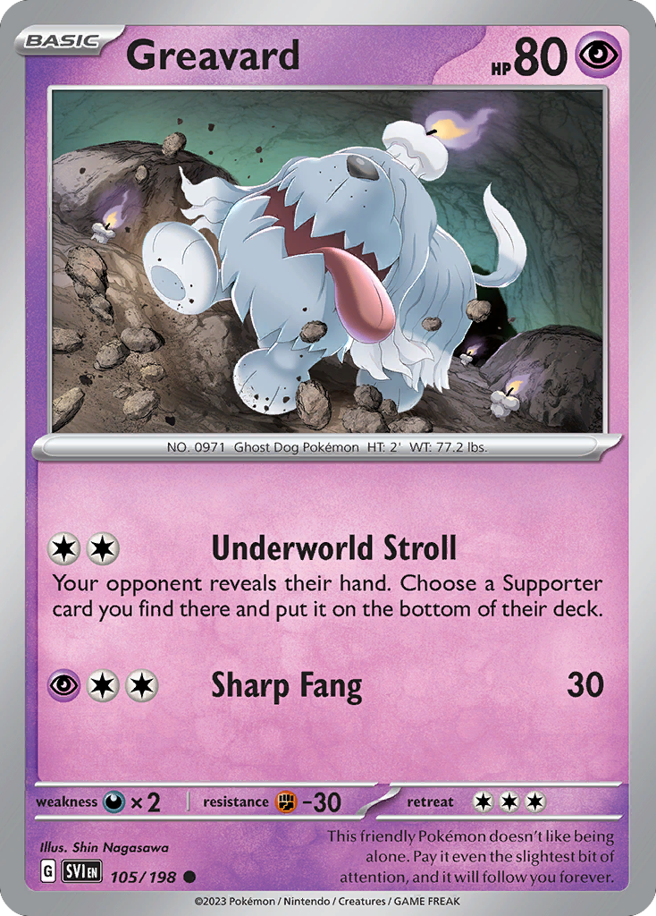 105/198 - Greavard - [Common] - Reverse Holo