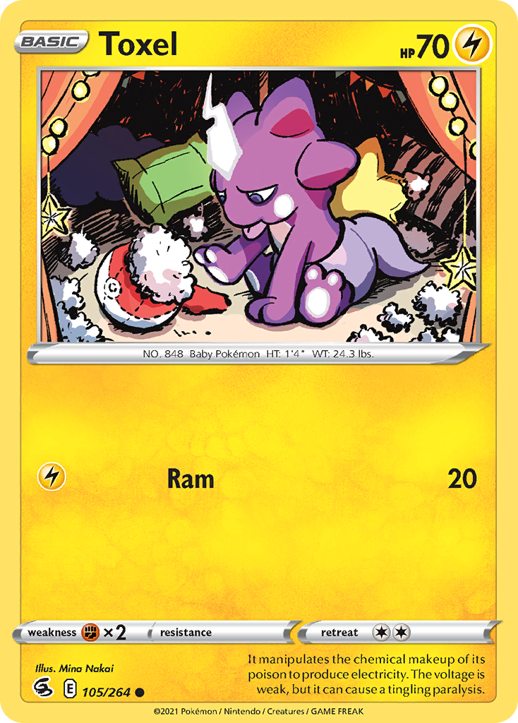 Pokémonkaart 105/264 - Toxel - Fusion Strike - [Common]