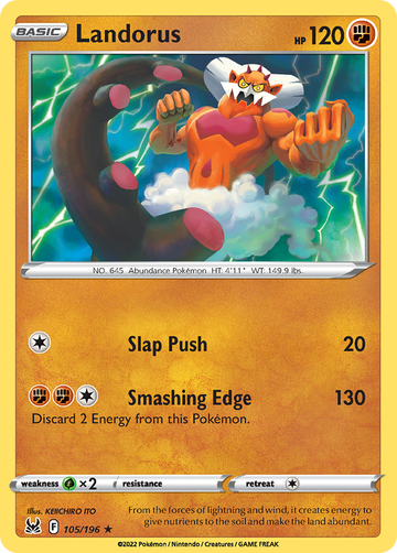 105/196 - Landorus - Reverse Holo - [Rare]