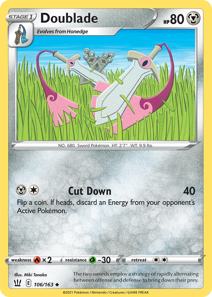 Pokémonkaart 106/163 - Doublade - Battle Styles - [Uncommon]