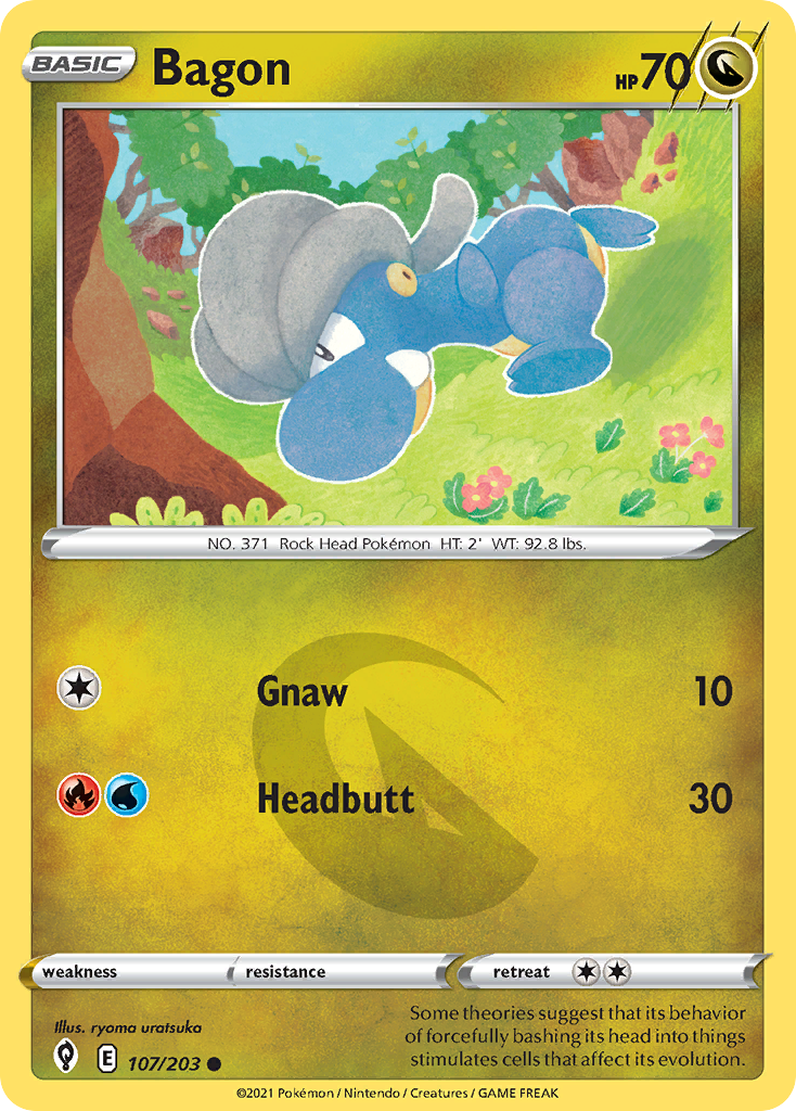 Pokémonkaart 107/203 - Bagon - Evolving Skies - [Common]