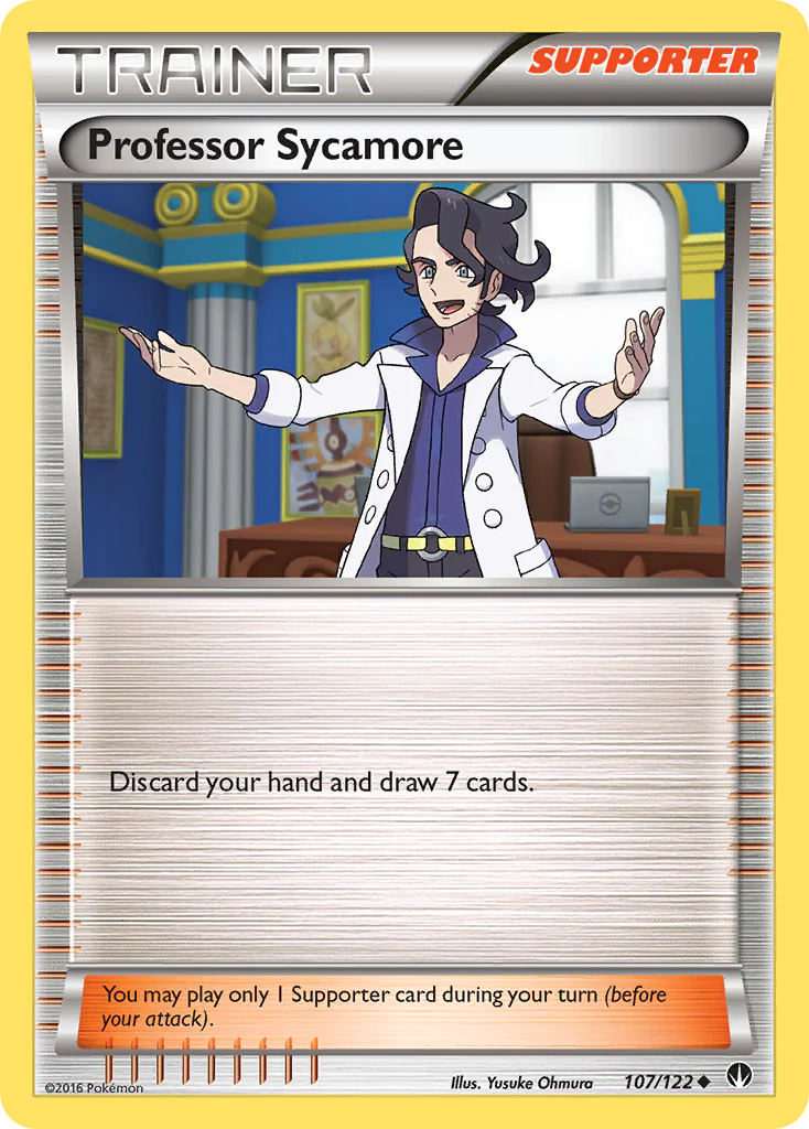 107/122 - Professor Sycamore - [Uncommon] - Reverse Holo