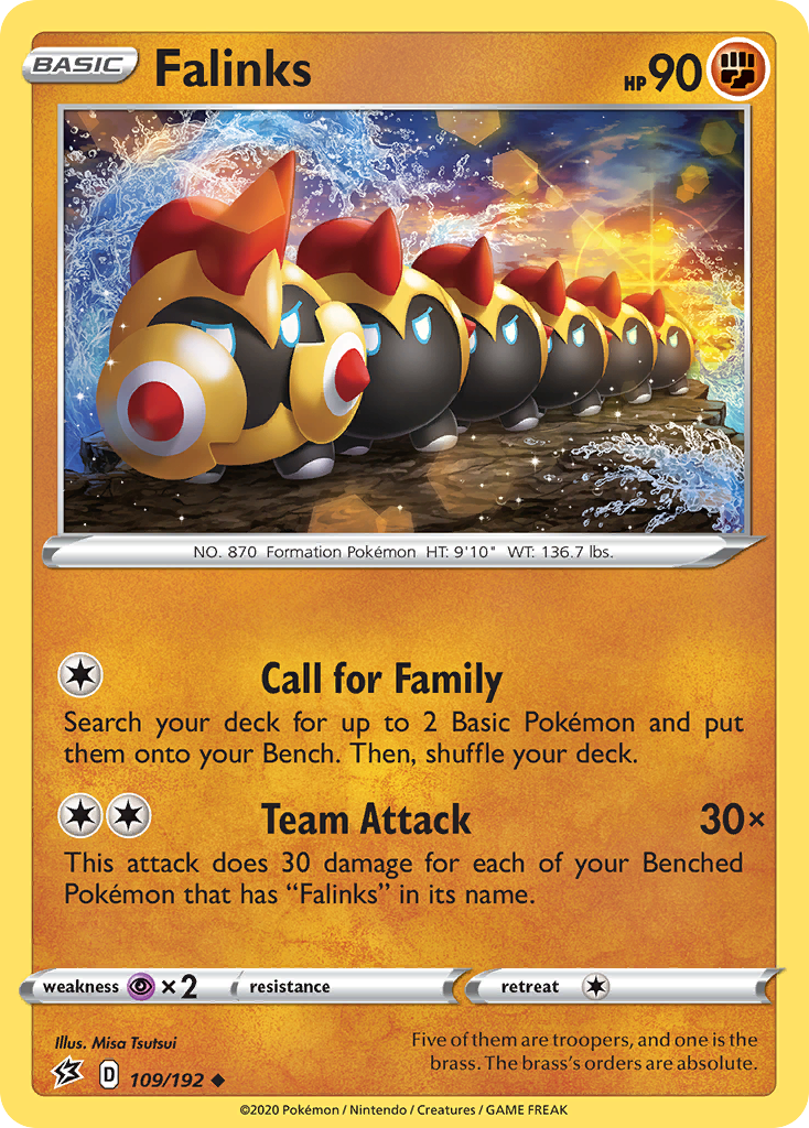 Pokémonkaart 109/192 - Falinks - Rebel Clash - [Uncommon]