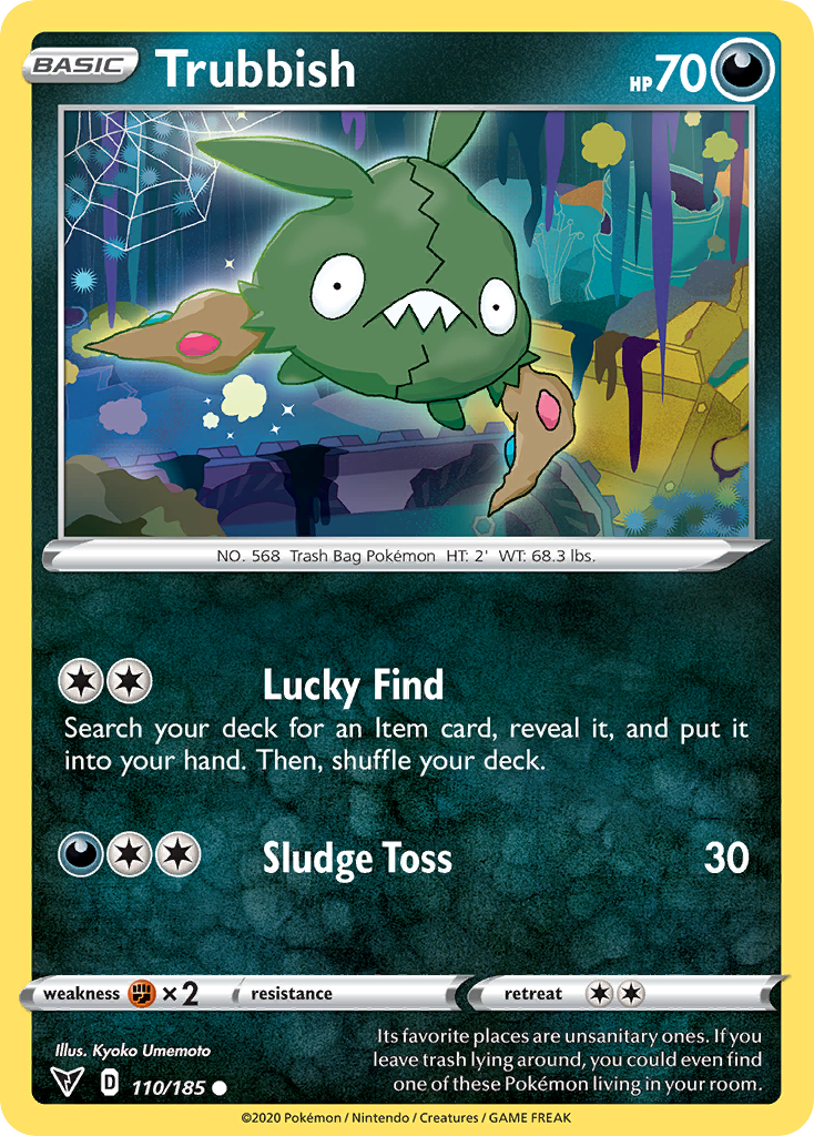 Pokémonkaart 110/185 - Trubbish - Vivid Voltage - [Common]