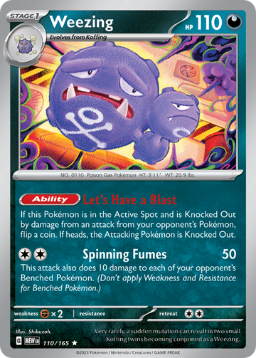 110/165 - Weezing - [Rare] - Reverse Holo