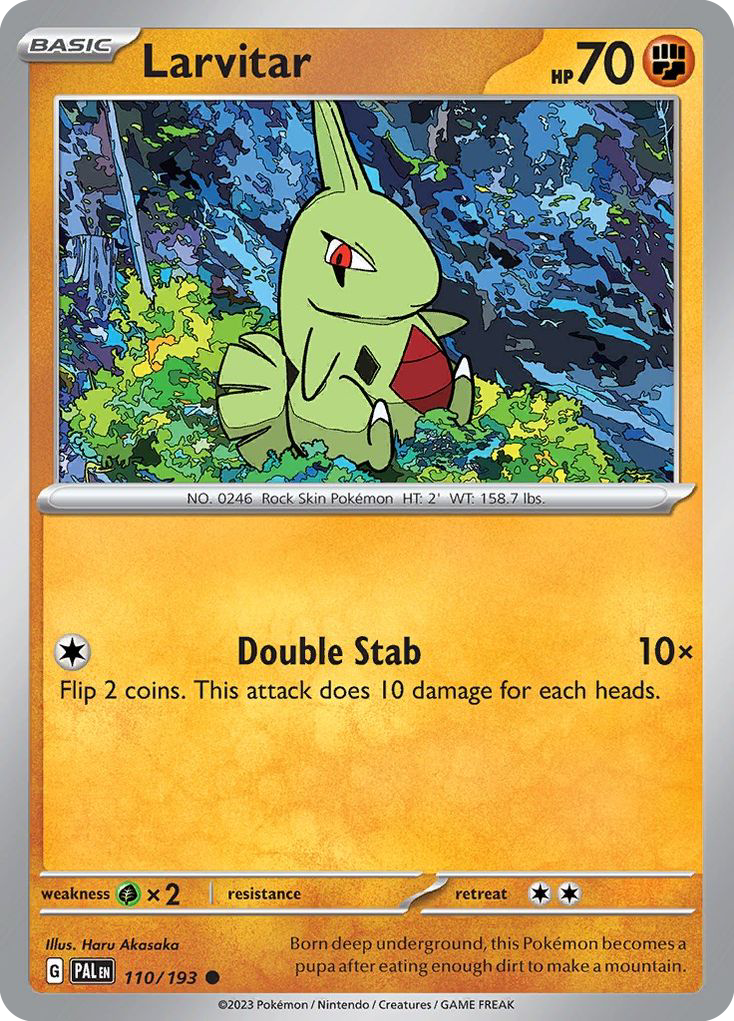 110/193 - Larvitar - [Common] - Reverse Holo