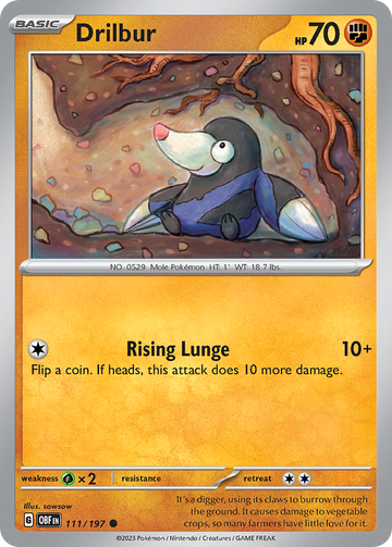 111/197 - Drilbur - [Common] - Reverse Holo