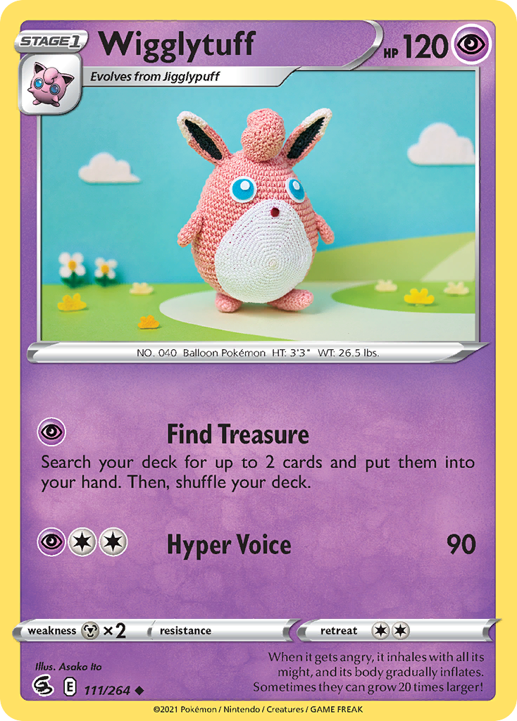 Pokémonkaart 111/264 - Wigglytuff - Fusion Strike - [Uncommon]