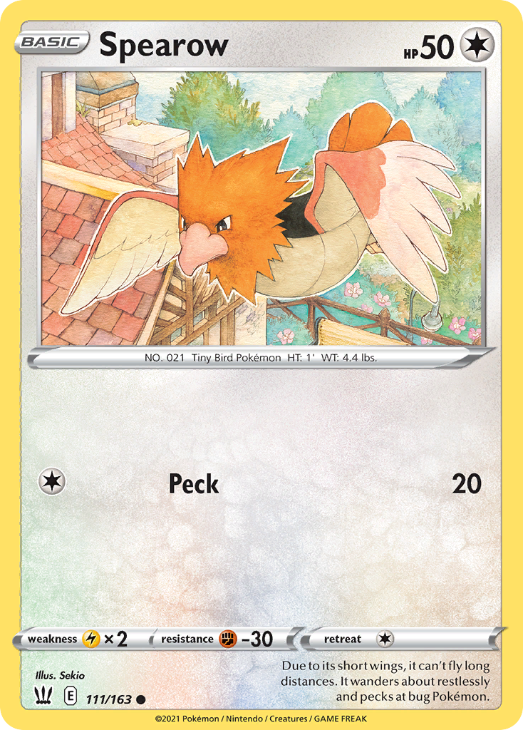 Pokémonkaart 111/163 - Spearow - Battle Styles - [Common]