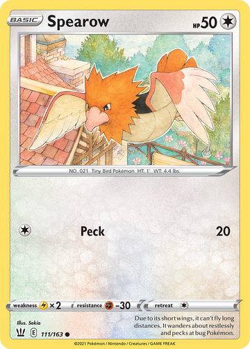 Pokémonkaart 111/163 - Spearow - Battle Styles - [Common]