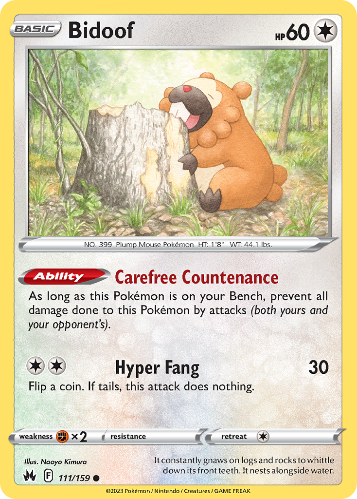 111/159 - Bidoof - [Common] - Reverse Holo