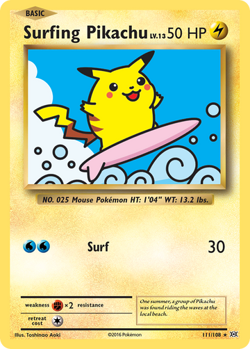 111/108 - Surfing Pikachu - [Rare Secret]