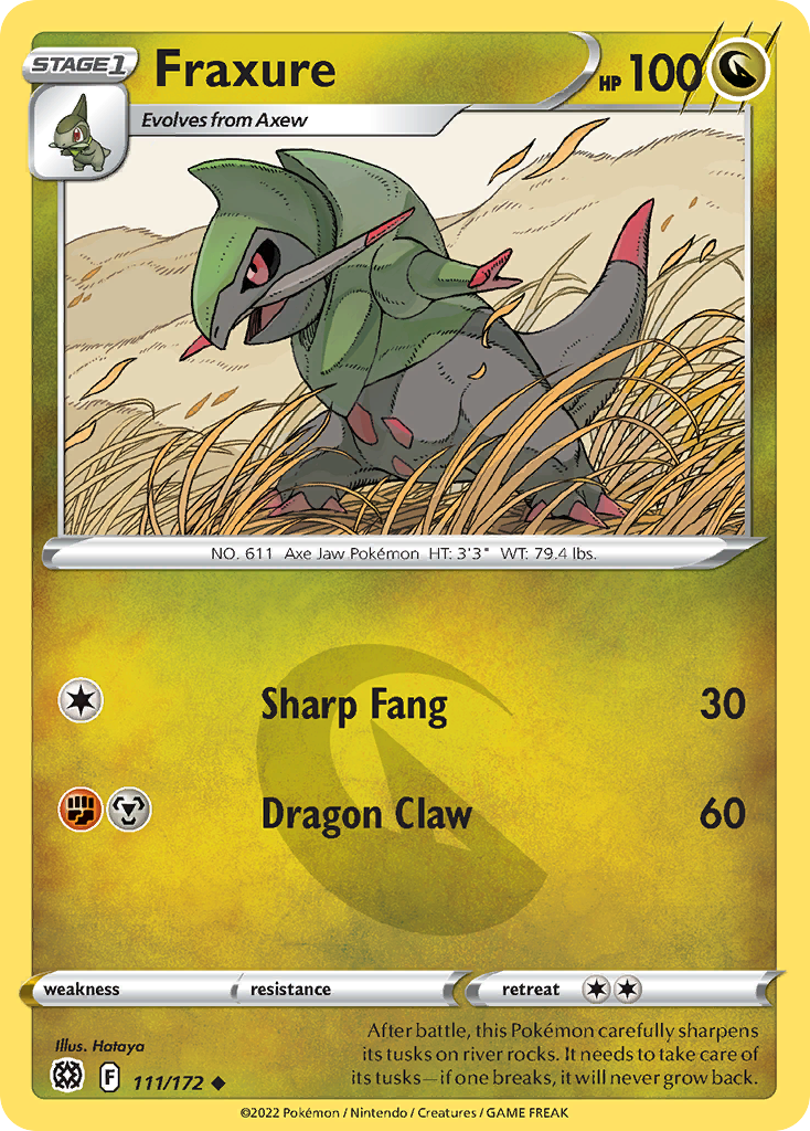 111/172 - Fraxure - Reverse Holo - [Uncommon]