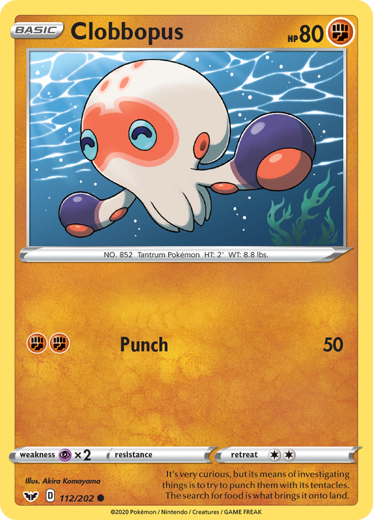 Pokémonkaart 112/202 - Clobbopus - Sword & Shield - [Common]