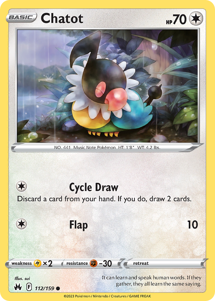 112/159 - Chatot - [Common] - Reverse Holo