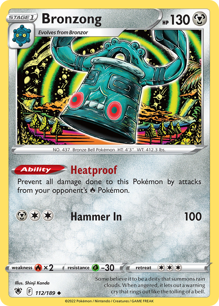 112/189 - Bronzong - Reverse Holo - [Uncommon]