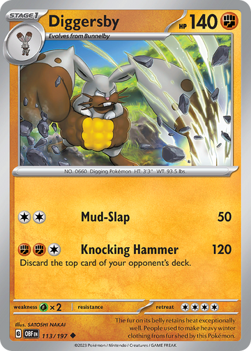 113/197 - Diggersby - [Uncommon] - Reverse Holo