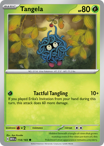 114/165 - Tangela - [Common] - Reverse Holo