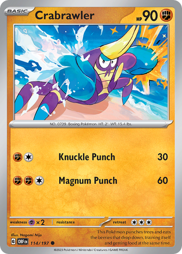 114/197 - Crabrawler - [Common] - Reverse Holo