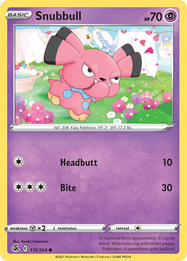 Pokémonkaart 115/264 - Snubbull - Fusion Strike - [Common]