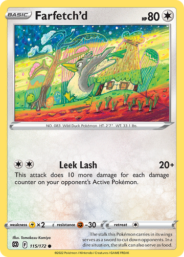 115/172 - Farfetch'd - Reverse Holo - [Common]