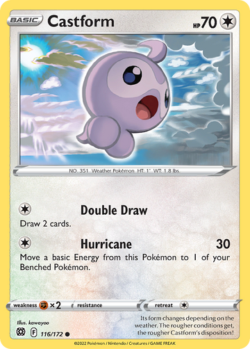 116/172 - Castform - Reverse Holo - [Common]