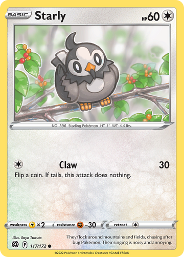 117/172 - Starly - Reverse Holo - [Common]