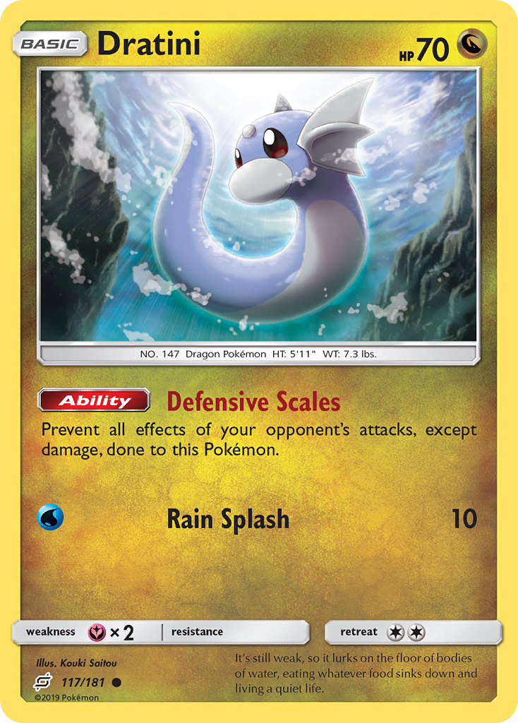 Pokémonkaart 117/181 - Dratini - Team Up - [Common]