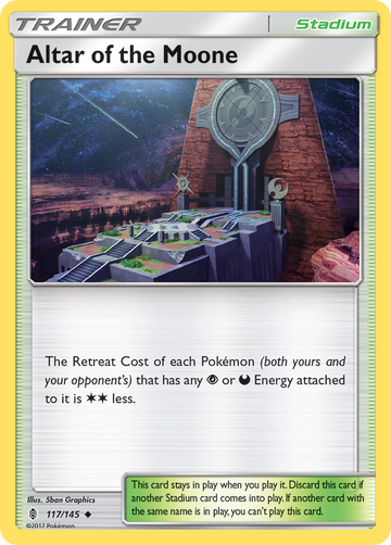 Pokémonkaart 117/145 - Altar of the Moone - Guardians Rising - [Uncommon]