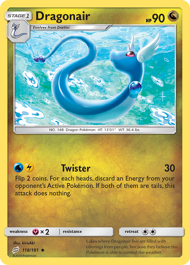 Pokémonkaart 118/181 - Dragonair - Team Up - [Uncommon]