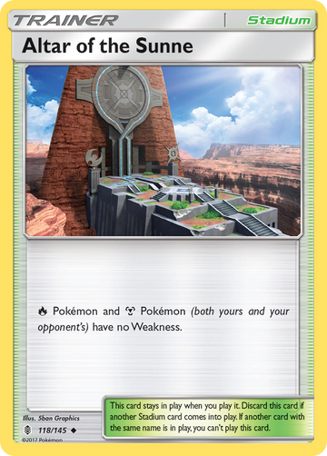 Pokémonkaart 118/145 - Altar of the Sunne - Guardians Rising - [Uncommon]