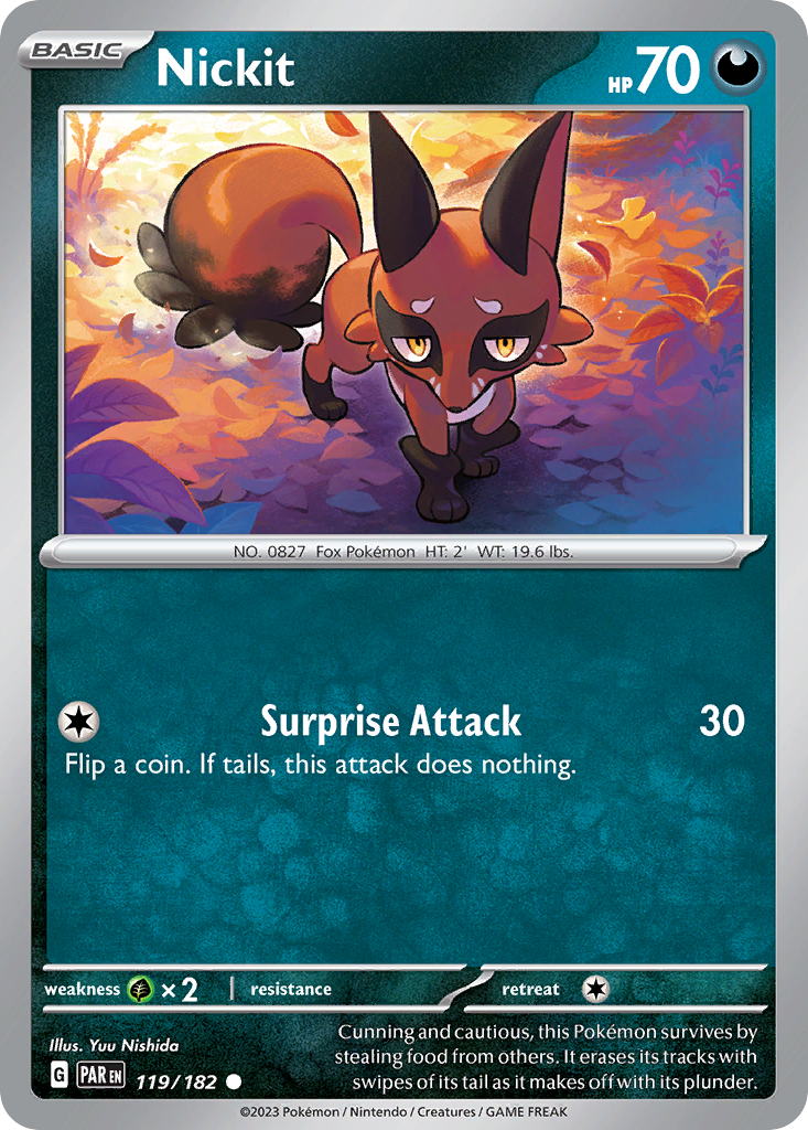 119/182 - Nickit - [Common] - Reverse Holo-Pokemeister