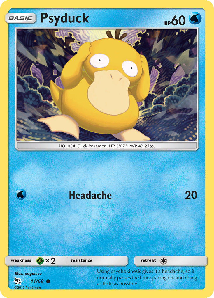 Pokémonkaart 011/068 - Psyduck - Hidden Fates - [Common]