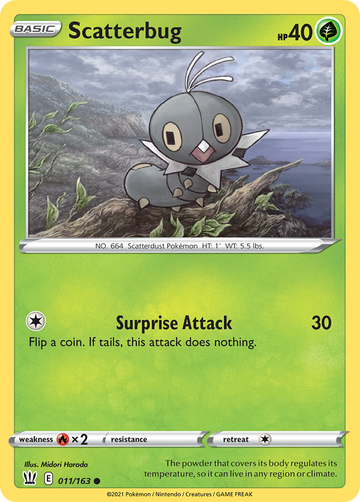 Pokémonkaart 011/163 - Scatterbug - Battle Styles - [Common]