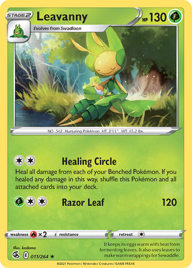 Pokémonkaart 011/264 - Leavanny - Fusion Strike - [Rare]