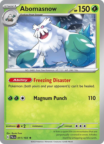 011/193 - Abomasnow - [Rare] - Reverse Holo