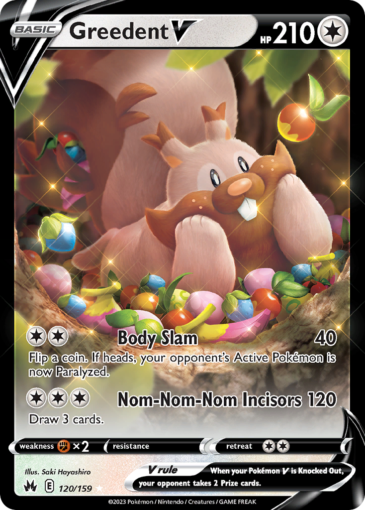 120/159 - Greedent V - [Rare Holo V]