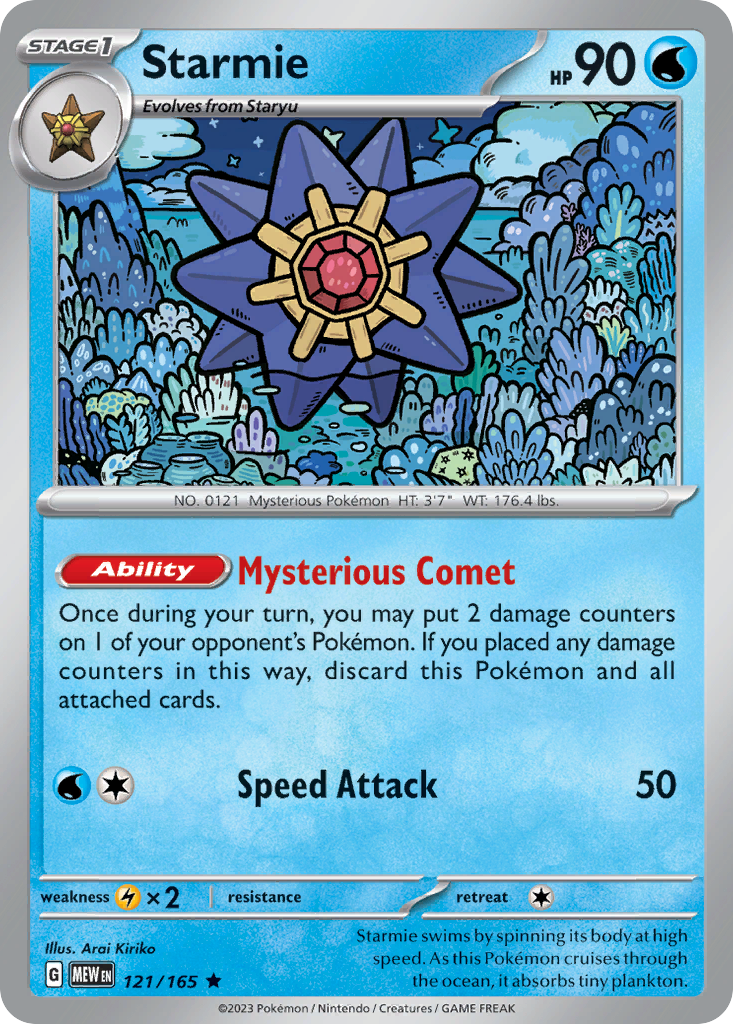 121/165 - Starmie - [Rare] - Reverse Holo