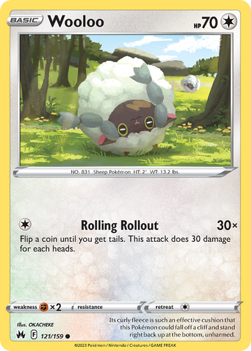 121/159 - Wooloo - [Common] - Reverse Holo