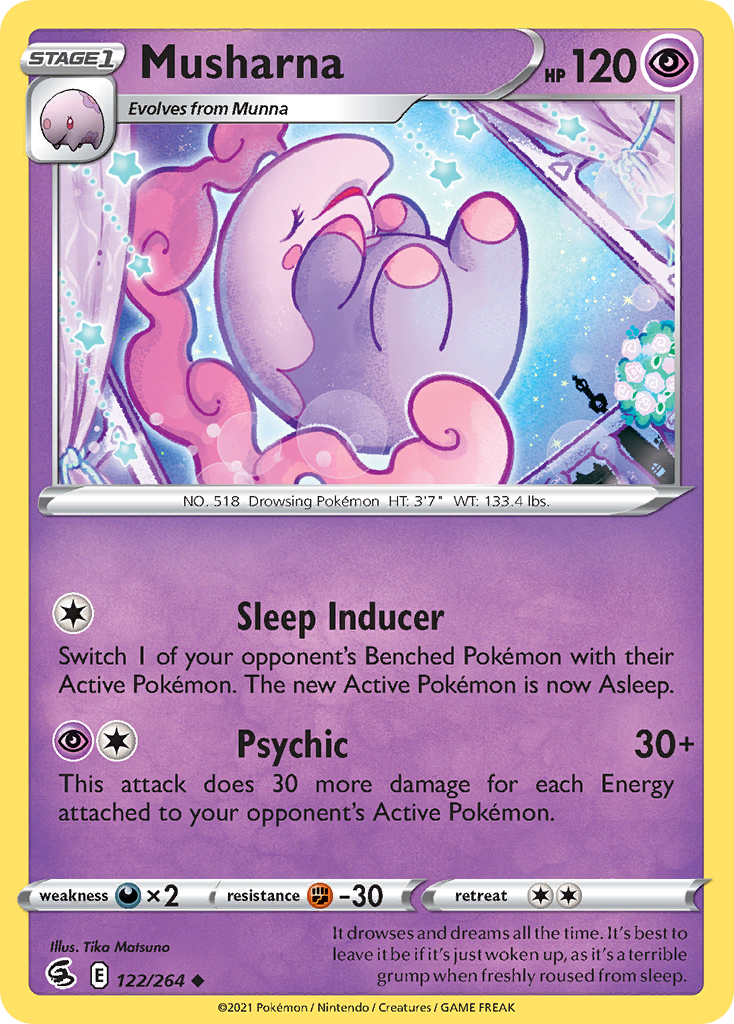 Pokémonkaart 122/264 - Musharna - Fusion Strike - [Uncommon]