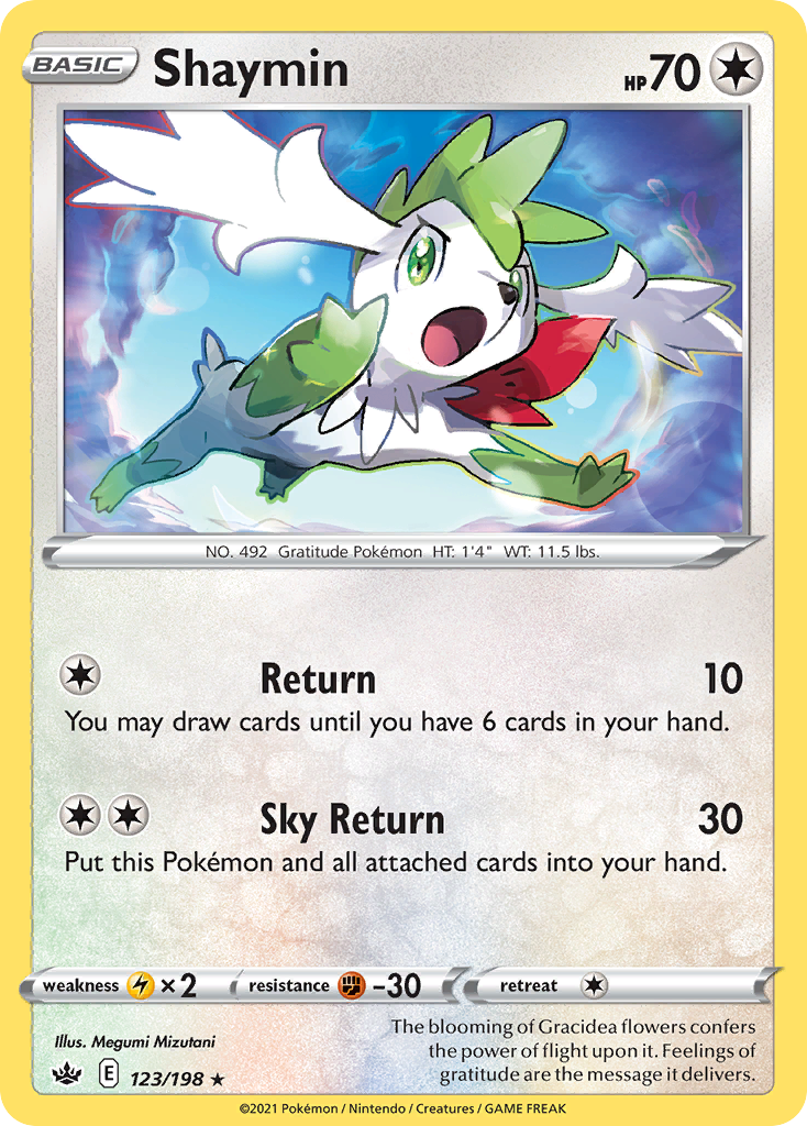 Pokémonkaart 123/198 - Shaymin - Chilling Reign - [Rare Holo]