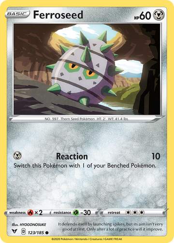 Pokémonkaart 123/185 - Ferroseed - Vivid Voltage - [Common]