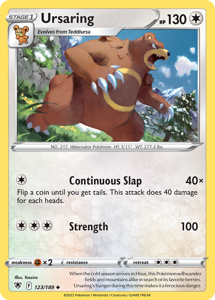 123/189 - Ursaring - Reverse Holo - [Uncommon]